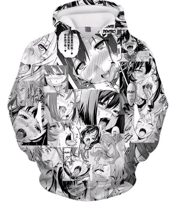 Ahegao Hoodie Hentai Face