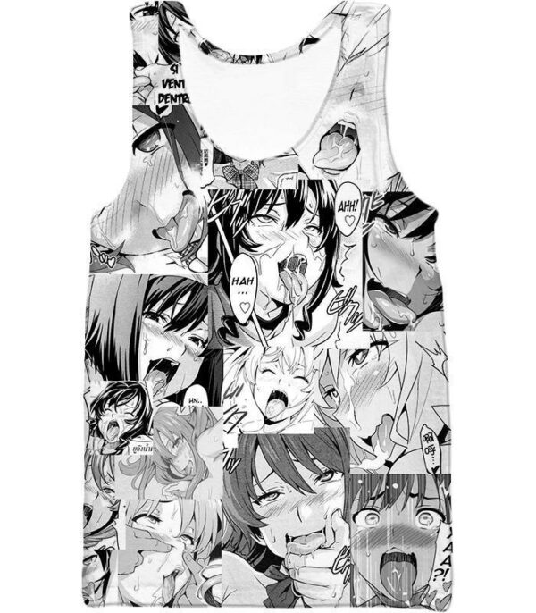 Ahegao Hoodie Hentai Face - Tank Top