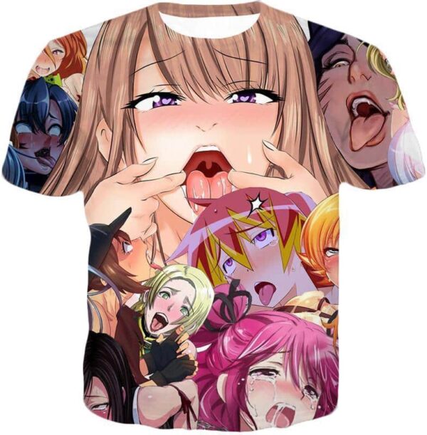 Ahegao Hoodie Hot Anime - T-Shirt