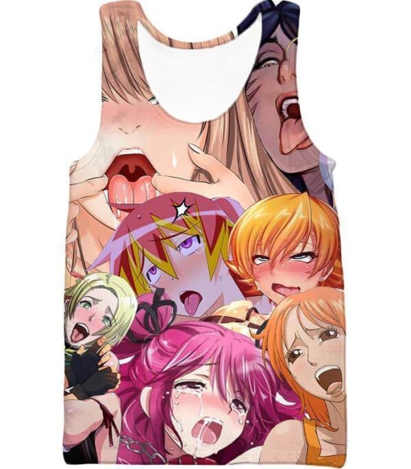 Ahegao Hoodie Hot Anime - Tank Top