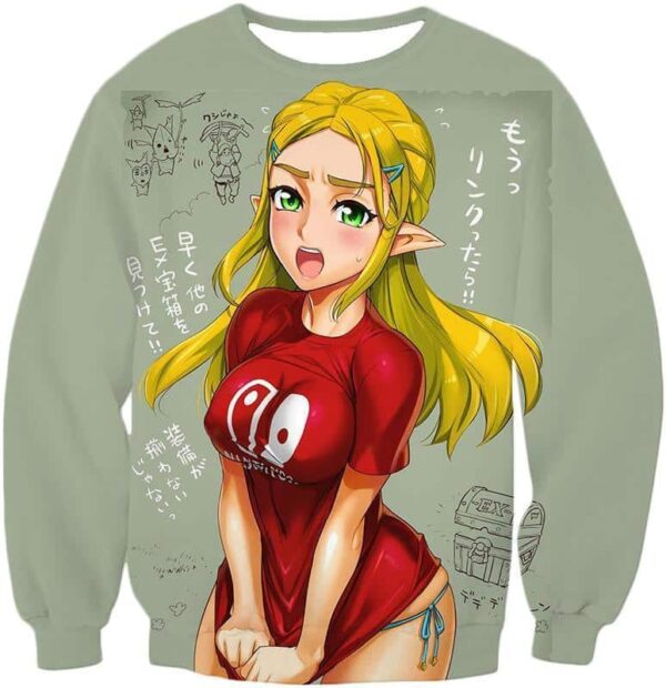 Ahegao Hoodie The Legend Of Zelda Princess Zelda Inazuma - Sweatshirt