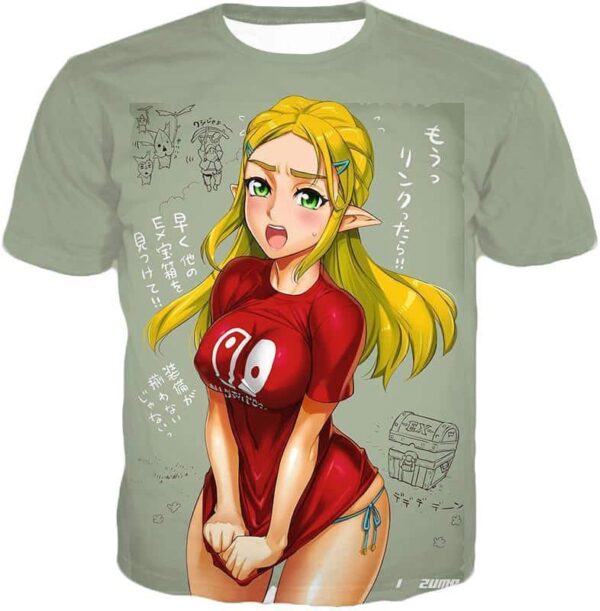 Ahegao Hoodie The Legend Of Zelda Princess Zelda Inazuma - T-Shirt