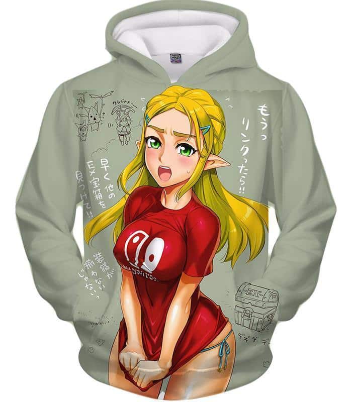 Ahegao Hoodie The Legend Of Zelda Princess Zelda Inazuma