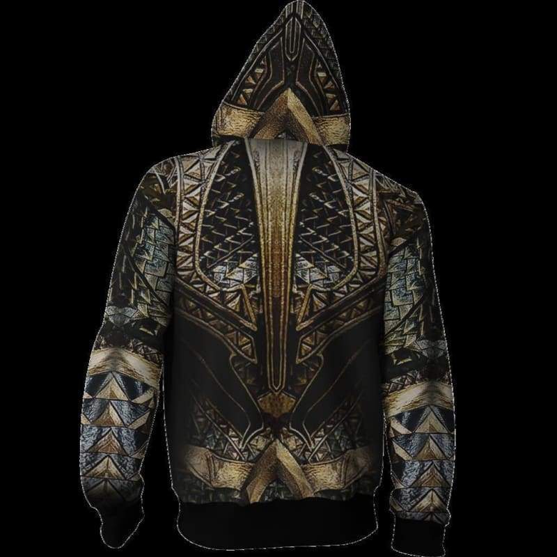 Aquaman Movie Arthur Cosplay Jacket Zip Up Hoodie