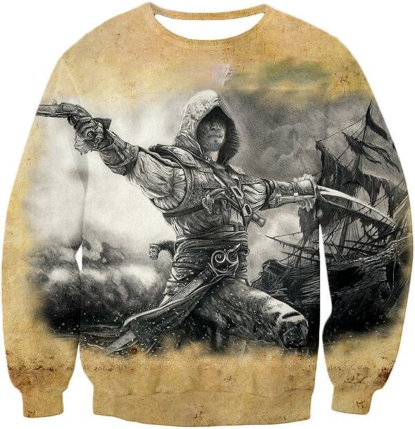 Assassin Edward James Kenway Cool Animation Hoodie - Sweatshirt