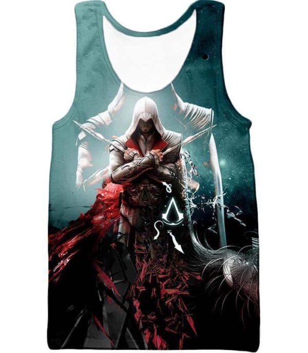 Ezio Auditore The Ultimate Assassin Cool Graphic Action Hoodie - Tank Top