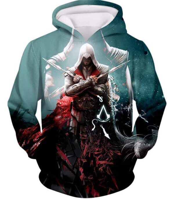 Ezio Auditore The Ultimate Assassin Cool Graphic Action Zip Up Hoodie - Hoodie