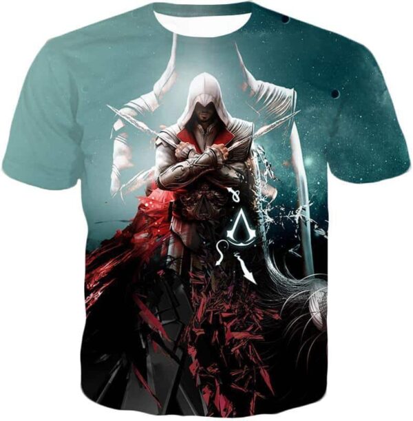 Ezio Auditore The Ultimate Assassin Cool Graphic Action Zip Up Hoodie - T-Shirt