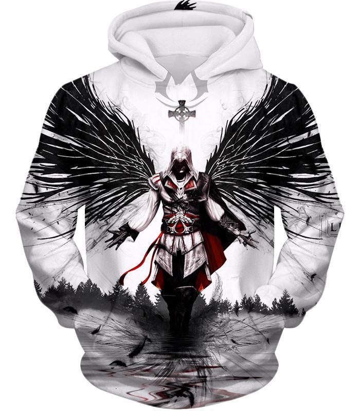 Guardian Angel Ezio Auditore Cool Fan Art White Hoodie - Hoodie