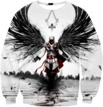 Guardian Angel Ezio Auditore Cool Fan Art White Hoodie - Sweatshirt