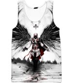 Guardian Angel Ezio Auditore Cool Fan Art White Hoodie - Tank Top