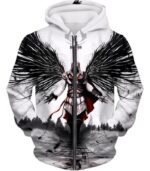 Guardian Angel Ezio Auditore Cool Fan Art White Hoodie - Zip Up Hoodie