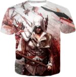 Ultimate Ezio Auditore Cool Action Assassin Hero Graphic Hoodie - T-Shirt