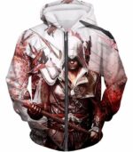 Ultimate Ezio Auditore Cool Action Assassin Hero Graphic Zip Up Hoodie