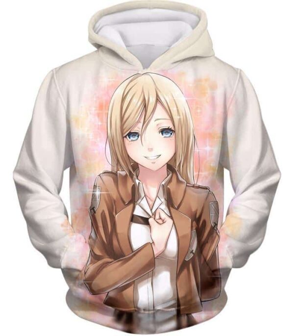 Attack On Titan Beautiful Soldier Krista Lenz White Hoodie - Hoodie