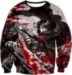 Attack On Titan Captain Levi Black And White Themed Hoodie - Sweatshirt