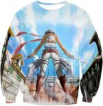 Attack On Titan Cool Action Still Mikasa Ackerman Vs Titans Hoodie - Sweatshirt