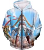 Attack On Titan Cool Action Still Mikasa Ackerman Vs Titans Hoodie - Zip Up Hoodie