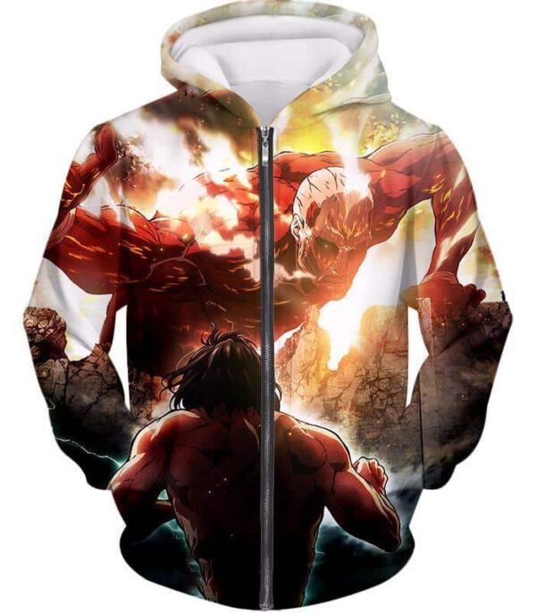 Attack On Titan Cool Captain Levi Action Still Hoodie - Zip Up Hoodie