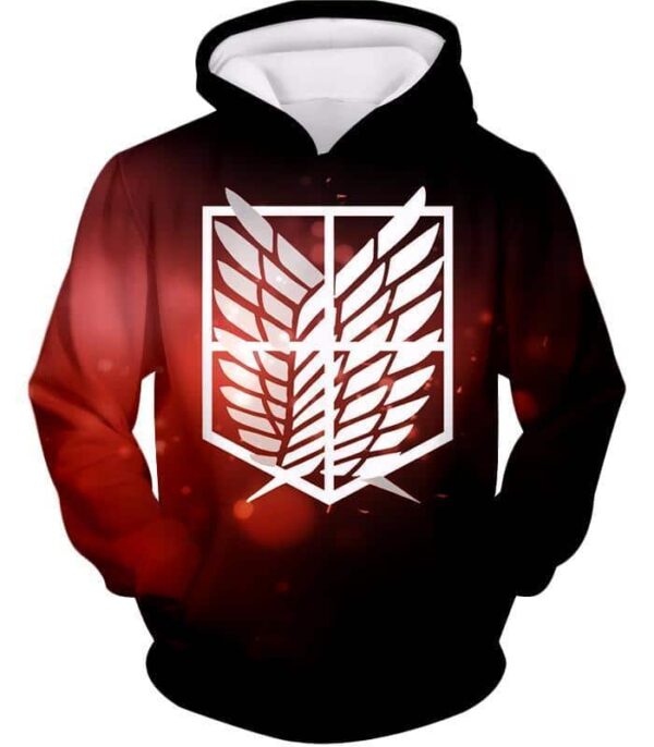 Attack On Titan Cool Survey Corps Emblem Zip Up Hoodie - Hoodie