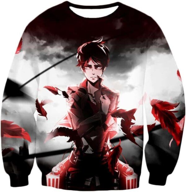 Attack On Titan Cool Survey Corps Soldier Eren Yeager Hoodie  - Anime Hoodie - Sweatshirt