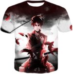 Attack On Titan Cool Survey Corps Soldier Eren Yeager Zip Up Hoodie  - Anime Hoodie - T-Shirt