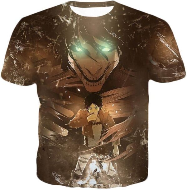 Attack On Titan Eren Yeager The Titan Dark Zip Up Hoodie - T-Shirt