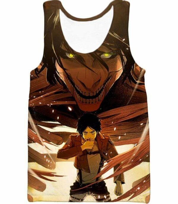 Attack On Titan Eren Yeager Transforms Titan Hoodie Hoodie - Tank Top