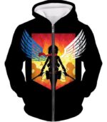 Attack On Titan Eren Yeager Vs Colossus Titan Hoodie - Zip Up Hoodie