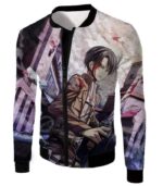 Attack On Titan Hoodie - Attack On Titan Covered With Blood Ultimate Hero Levi Ackerman Anime Action Hoodie - Jacket