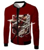 Attack On Titan Hoodie - Attack On Titan Humanitys Strongest Soldier Levi Ackerman Of Survey Corps Cool Red Hoodie - Jacket