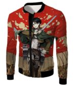 Attack On Titan Hoodie - Attack On Titan Incredible Captain Levi Action Anime Promo Hoodie - Jacket