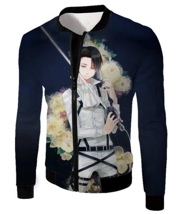 Attack On Titan Hoodie - Attack On Titan Strongest Soldier Levi Ackerman Cool Anime Promo Hoodie - Jacket