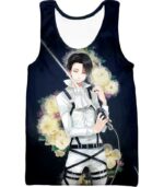 Attack On Titan Hoodie - Attack On Titan Strongest Soldier Levi Ackerman Cool Anime Promo Zip Up Hoodie - Tank Top