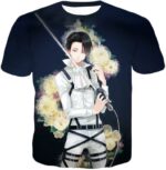 Attack On Titan Hoodie - Attack On Titan Strongest Soldier Levi Ackerman Cool Anime Promo Hoodie - T-Shirt