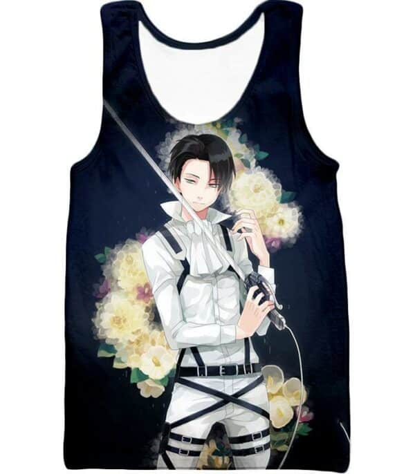 Attack On Titan Hoodie - Attack On Titan Strongest Soldier Levi Ackerman Cool Anime Promo Hoodie - Tank Top