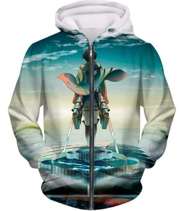 Attack On Titan Hoodie - Attack On Titan Strongest Soldier Of Humanity Captain Levi Ackerman Cool Graphic Hoodie - Zip Up Hoodie