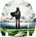 Attack On Titan Hoodie - Attack On Titan Super Cool Survey Corp Soldier Anime Promo Graphic Hoodie - Sweatshirt