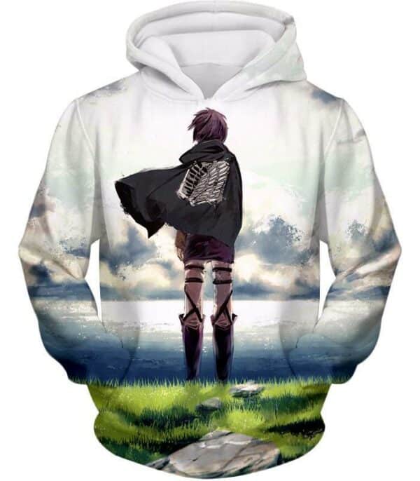 Attack On Titan Hoodie - Attack On Titan Super Cool Survey Corp Soldier Anime Promo Graphic Hoodie