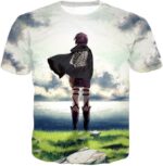 Attack On Titan Hoodie - Attack On Titan Super Cool Survey Corp Soldier Anime Promo Graphic Hoodie - T-Shirt