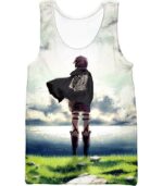 Attack On Titan Hoodie - Attack On Titan Super Cool Survey Corp Soldier Anime Promo Graphic Hoodie - Tank Top