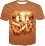 Attack On Titan Hoodie - Attack On Titan Three Best Childhood Friends Eren X Mikasa X Armin Cool Anime Promo Hoodie - T-Shirt