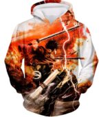 Attack On Titan Hoodie - Attack On Titan Ultimate Attack On Titan Action Promo Cool Anime Graphic Zip Up Hoodie - Hoodie