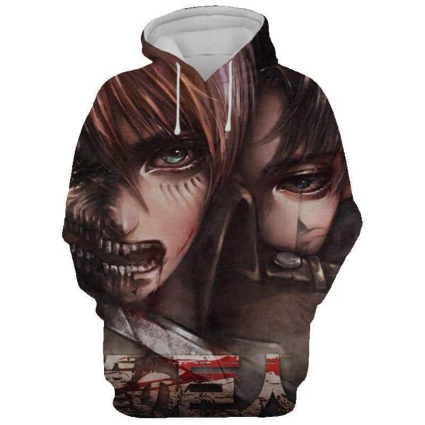 Attack On Titan Manga Canvas Hoodie- Attack On Titan 3D Hoodie