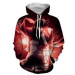 Attack On Titan Mikasa Ackerman Omni Red Scarf 3D Hoodie - AOT Hoodie