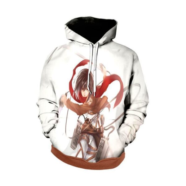 Attack On Titan Mikasa Ackerman Red Scarf - Attack On Titan Zip Up Hoodie - Pull Over Hoodie