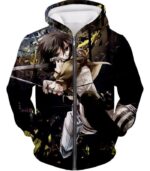 Attack On Titan Mikasa Ackerman Wings Of Freedom Black Hoodie - Zip Up Hoodie