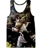 Attack On Titan Mikasa Ackerman Wings Of Freedom Black Zip Up Hoodie - Tank Top