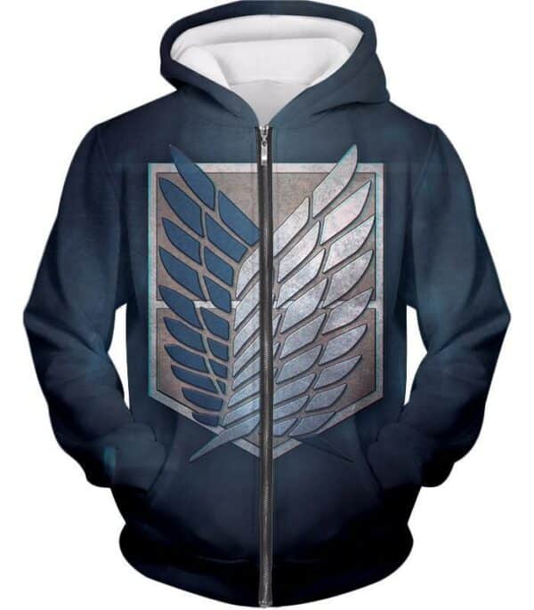 Attack On Titan Powerful Titan Eren Yeager Hoodie - Zip Up Hoodie