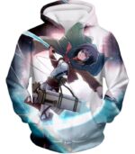 Attack On Titan Super Cool Soldier Mikasa Ackerman Hoodie  - Anime Hoodie